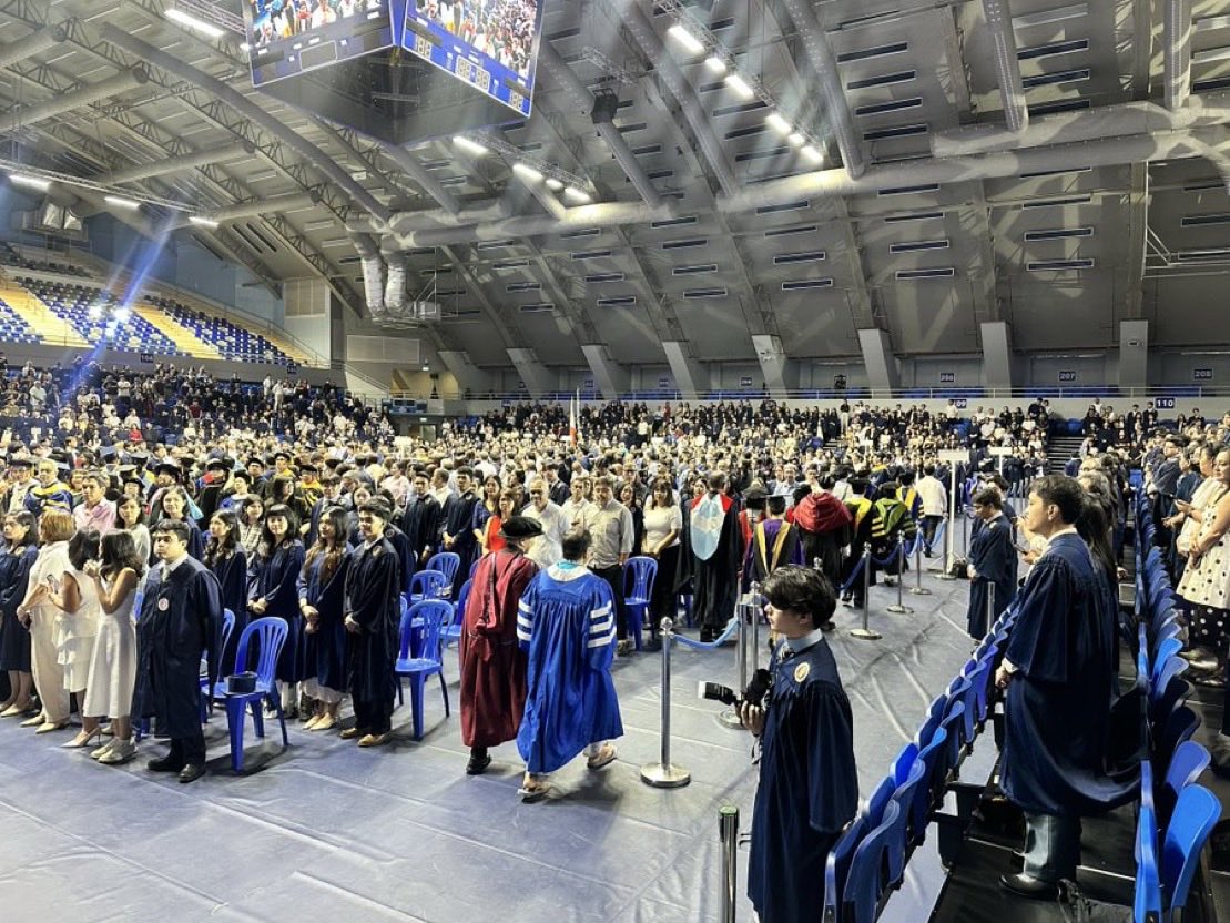 TheGUIDON's tweet photo. HAPPENING NOW: The Higher Education-wide Commencement Rites will be happening at 9 AM today at the Blue Eagle Gym. This will mark the official start of the Commencement Rites for the graduates of Class 2026, which will take place from June 19 to June 21. | via @Roi_TheGDN https://t.co/U7BPWuTVbr