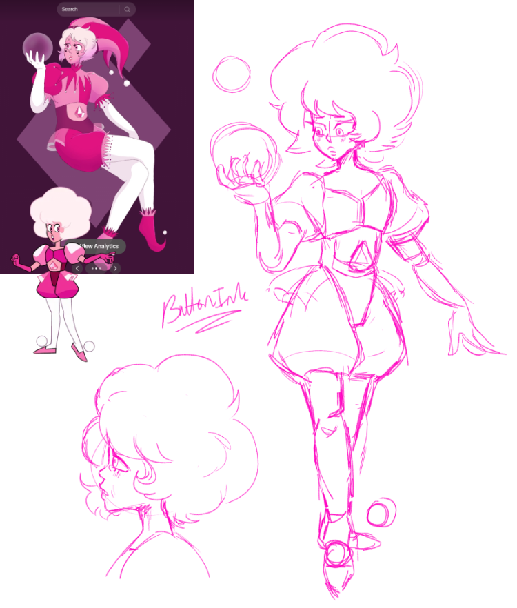 Button_Beloved's tweet photo. Drawing pink after like 2 years (ik im doing alot of redraws im trying to get used to my new tablet)

#stevenuniverse #pinkdiamond #stevenuniversefanart #doodle https://t.co/PcbSMhseoj