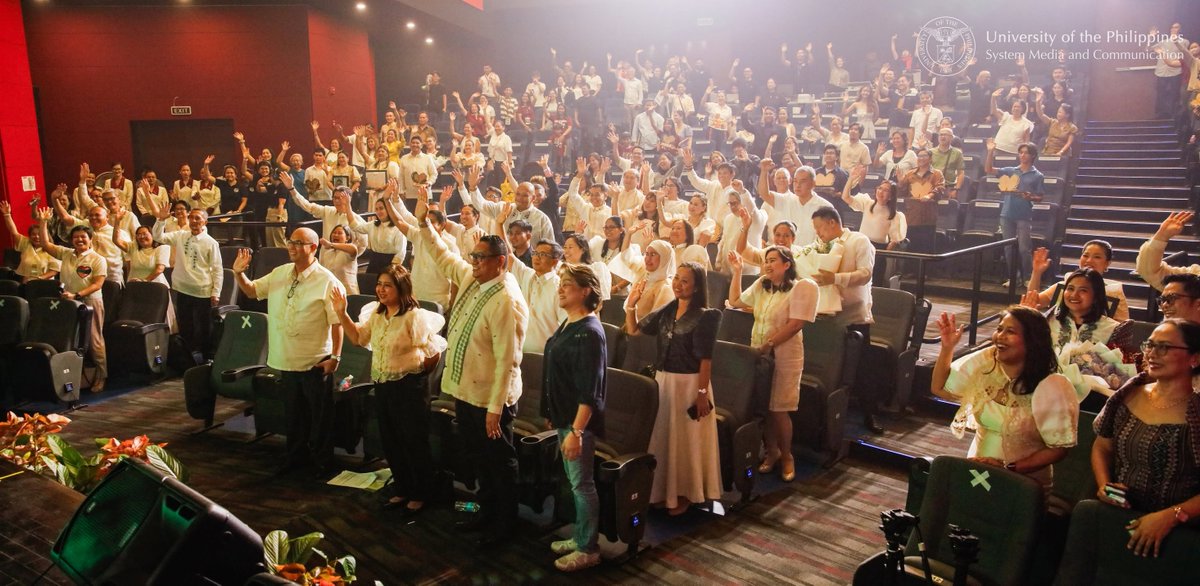 upsystem's tweet photo. The University of the Philippines System administration honored its retirees and recognized its outstanding staff members in a program held June 10 at the Benito Sy Pow Auditorium, College of Architecture, UP Diliman. https://t.co/D3Gu4C4c9S