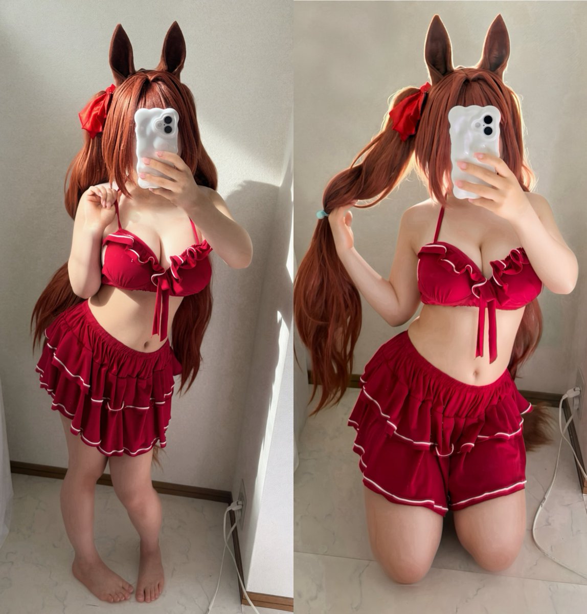 Inkya_hatune's tweet photo. Swimsuit Daiwa Scarlet https://t.co/TrCkOQ9JZG