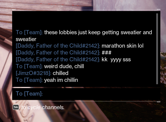 ChilledBNG's tweet photo. So now I guess we're insulting and telling anyone who wears the Marathon ornaments to kys? Lets be better

@A_dmg04 
Sent an in game report, anyway yall can look into this? https://t.co/mh5fftmhNU