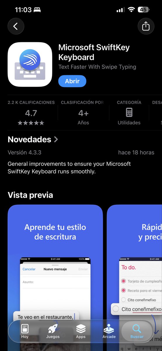 hortiz_do's tweet photo. @ThePrimeagen Just use SwiftKey  👍 https://t.co/iliJQcm8TB