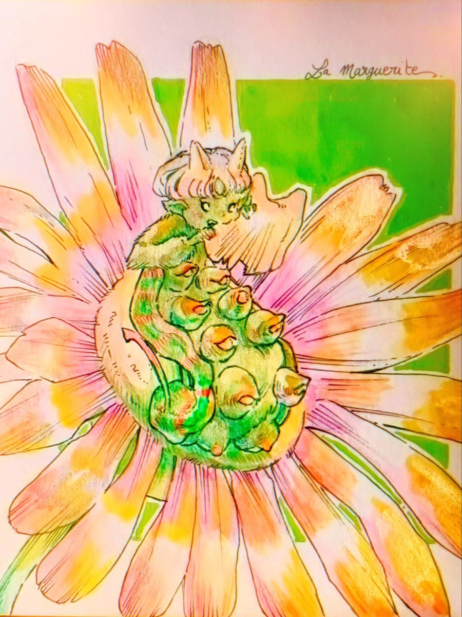 ZiloDMK's tweet photo. 雛菊 - La marguerite 
小さなナメクジが庭をお散歩中。
きれいなマーガレットを見つけたとたん、お腹がぐうっと鳴り始めました！
この詩的なイラストは、土曜日から1週間、@glad_2022 にてお迎えいただけます。
#botanical_garden2 #flower #creatureart #fantasy #illustrationㅤ #art https://t.co/kUXld0TQUX