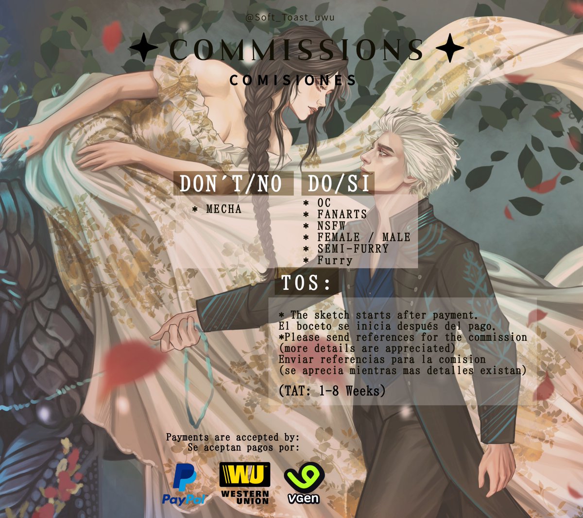 SoftToast7's tweet photo. Holi 💕
Gente guapaaa uwu ✨
¡¡¡Ya está aquí el verano!!! ☀️
Waaaa uwu 💖
Por lo mismo :3 … Ofreceré un descuento en Vgen!! 🎉
25% de descuento a TODO! 💸
TAT: 1-3 semanas
Slots: 5 full render, 5 sketches 
Felices vacaciones 🫶
Bye~ 🍞

https://t.co/NydOCFCahX https://t.co/DUs8GXpLLZ
