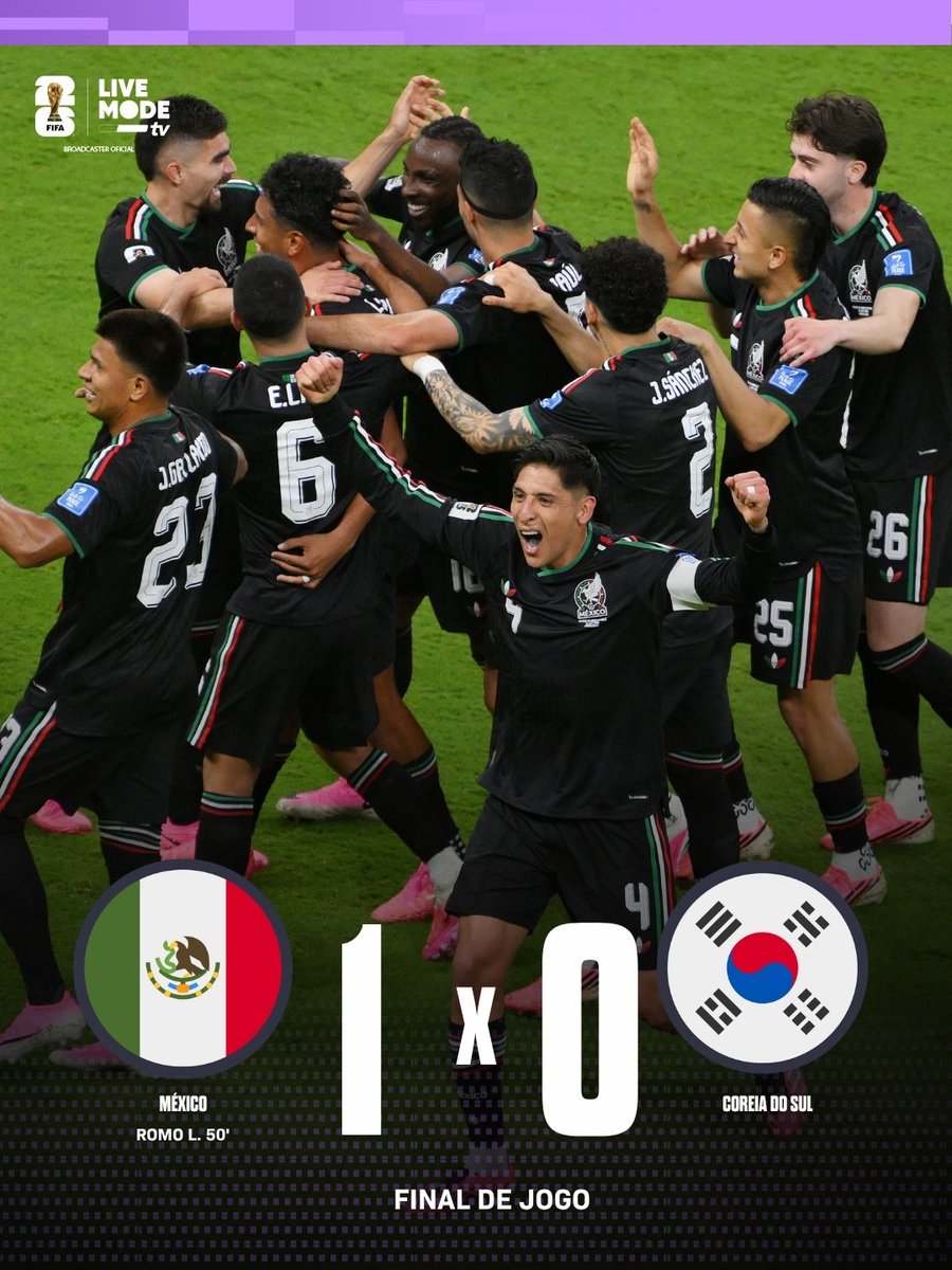 LiveModeTV_PT's tweet photo. BASTOU UM 👀🇲🇽
O GOLO DE LUIS ROMO GARANTIU A VITÓRIA DO MÉXICO FRENTE À COREIA DO SUL ⚽🔥
#SempreOnLMTVPT #Mundial2026 #Mexico #CoreiaDoSul https://t.co/cZOum0R3Jx