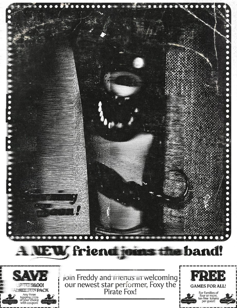 FNaFRewritten's tweet photo. Come see Foxy, the pirate fox at your local Freddy's!

#FNaF #FiveNightsRewritten https://t.co/zSHZbY2EuQ