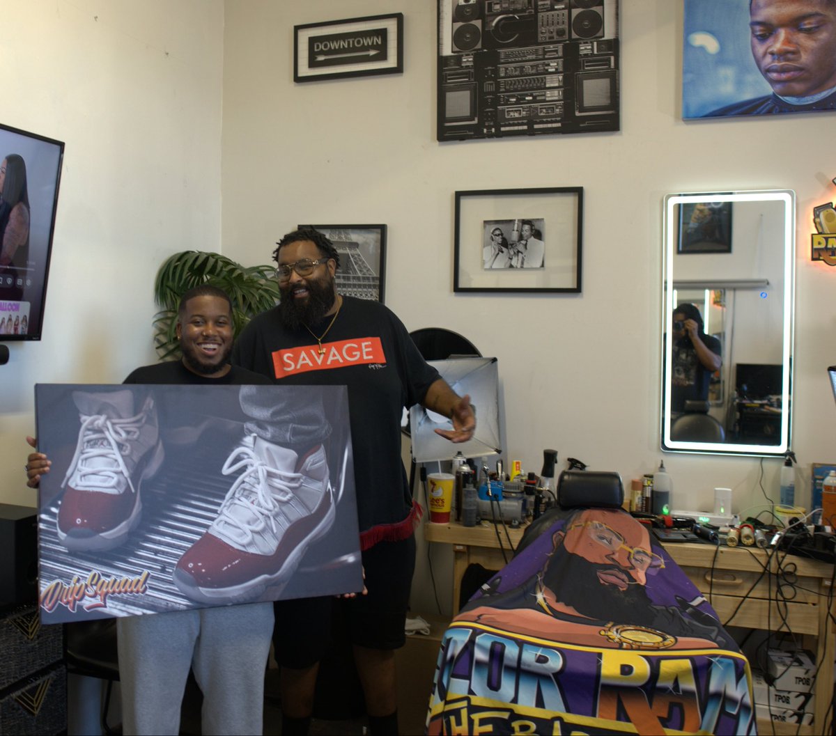 RayzzorRamon's tweet photo. S/o to my dawg Joe!!! For a being a repeat customer! ( and I cut his hair lol)  1st purchase on my cherry 11’s inspired canvas!!! He got my 4’s canvas like 5 years ago!! 

🔥 DRIP IN LEGACY™ PRESENTS: THE CHERRY 11 CANVAS DROP 🔥

Some people collect sneakers…

We turn them into LEGACY.

The iconic Cherry 11 has stepped off the pavement and onto a 36” x 24” premium gallery canvas, created for those who live the culture and want their walls to speak before they do.

👟 Collector Inspired
🎨 Gallery Quality
🔥 Limited Production
✍🏾 Made for Sneakerheads, Barbershops, Man Caves & Game Rooms

This isn’t just wall art…

It’s a statement piece.

If you know someone who would hang this in their space, tag them below. 👇

📩 DM to order yours before this drop is gone.

#DripInLegacy #Cherry11 #SneakerArt #Jordan11 #WallArt #SneakerCulture #ManCave #BarbershopDecor #GameRoomDecor #CollectibleArt