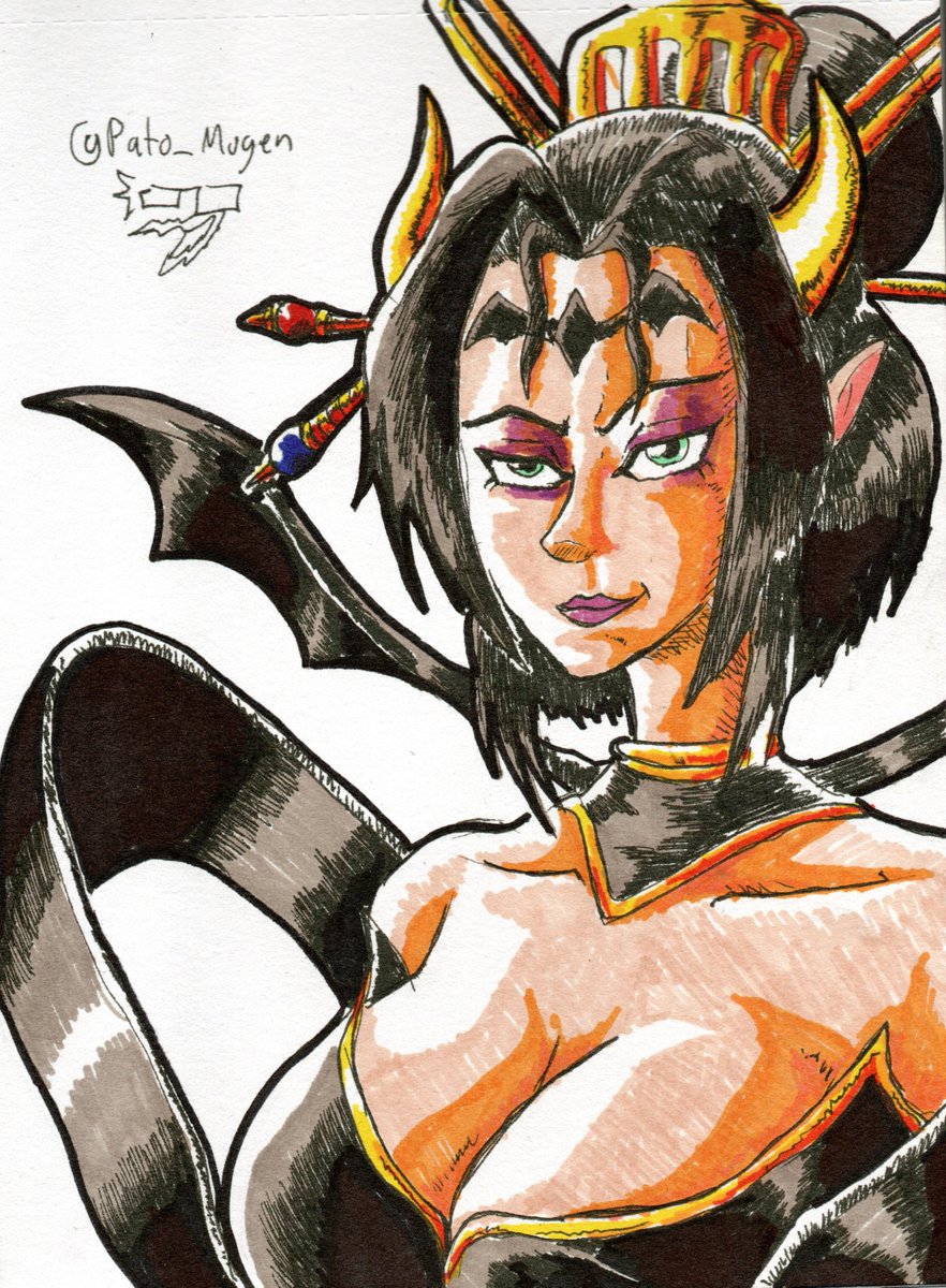 Pato_Mugen's tweet photo. Lilithmon 
#digimon #lilithmon #fanart #traditionalart https://t.co/oZgQMlMg2Y