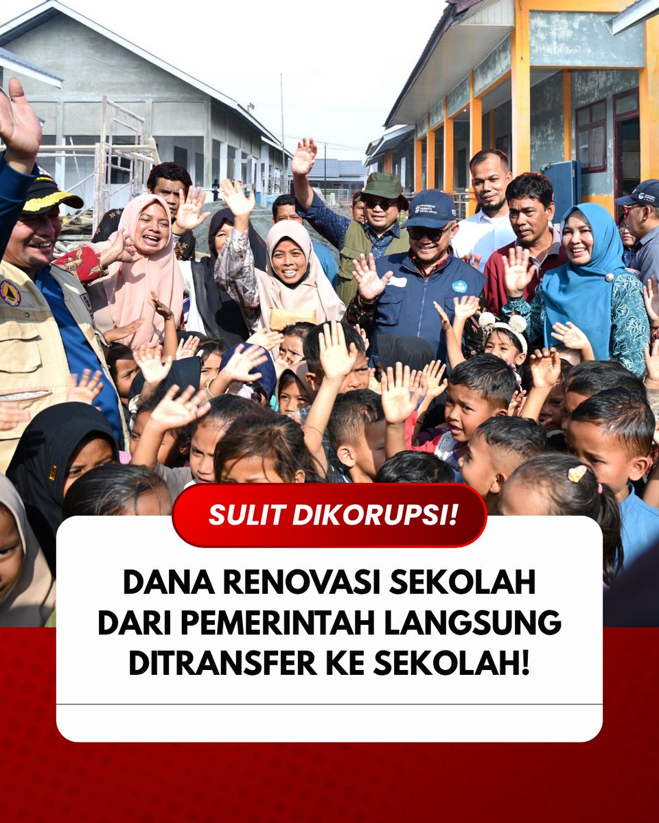 milenialis_id's tweet photo. Uang buat renovasi sekolah langsung diterima sekolah. Gak bisa dikorupsi nih. https://t.co/Hd3XD3v9fi