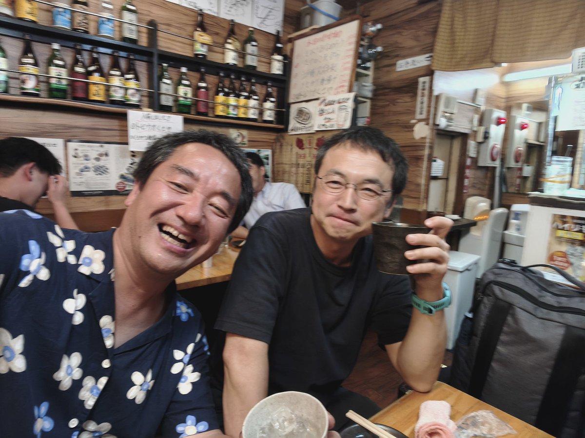 JukeBein's tweet photo. 昨晩は何十年ぶりに作曲、ピアニストの加藤昌典氏と呑みました。他に5人居たのに写真ない…… https://t.co/TEXgRU2vGl