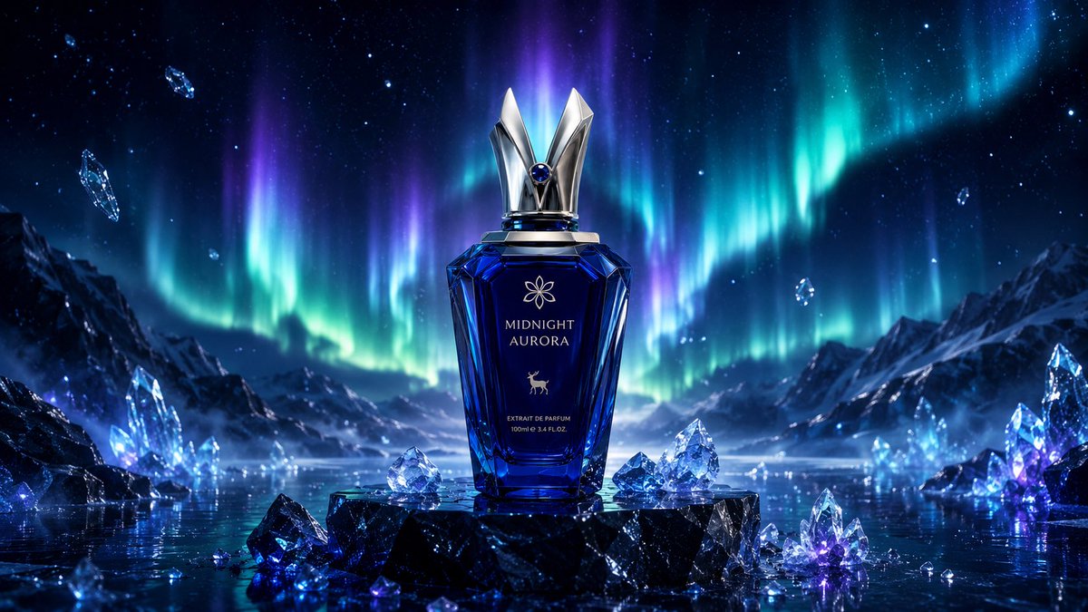 Midnight Aurora Luxury Perfume Ad