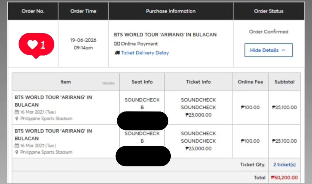 min_krokosmos93's tweet photo. Indeed, "When the time is right, I, the Lord, will make it happen.." 

 Sabi ko kagabi kahit bleachers lang Lord okay na ako. Then I woke up with hubby's greeting me "Mi, makikita mo na ang bangtan sa march 2027!" Then he showed me these! 😭

LORD NAPAKABUTI MO PO! 🙏🙏🙏 https://t.co/NGQU32i2WF