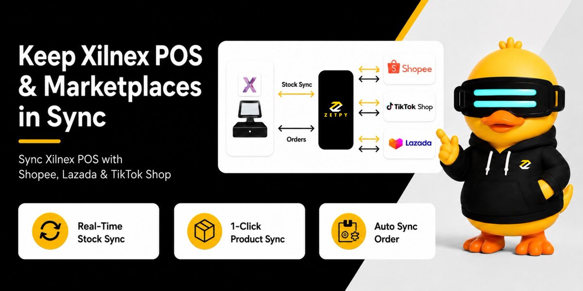 zetpy's tweet photo. Still manually updating stock for Shopee/Lazada/TikTok Shop from Xilnex POS? 🛑

Get the Zetpy x Xilnex integration: 
🔄 5-min inventory sync 
⚡ 1-click product sync 
🧾 Auto order-to-invoice sync

Stop overselling &amp; ditch the spreadsheets. 📈

Free Demo: https://t.co/6VZWaTpoW9 https://t.co/L5T7SZSweO