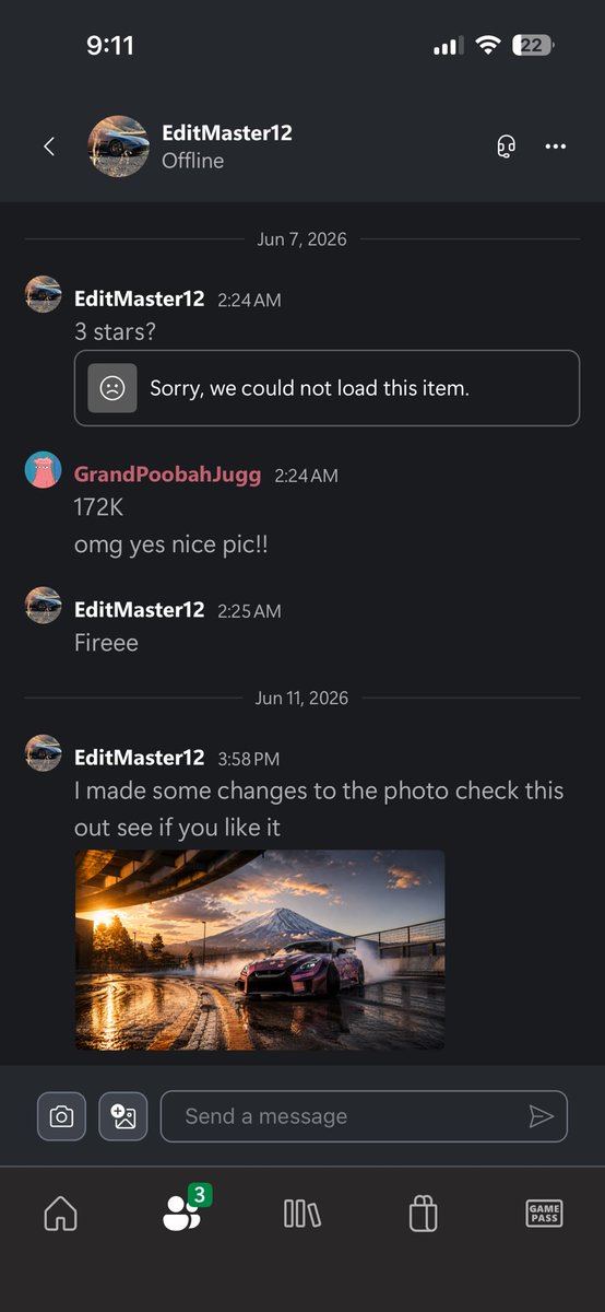 ApexPath500's tweet photo. Was playing Forza and was drifting my gtr when I get a message from a random player and he took this https://t.co/hytOPlbZxP
