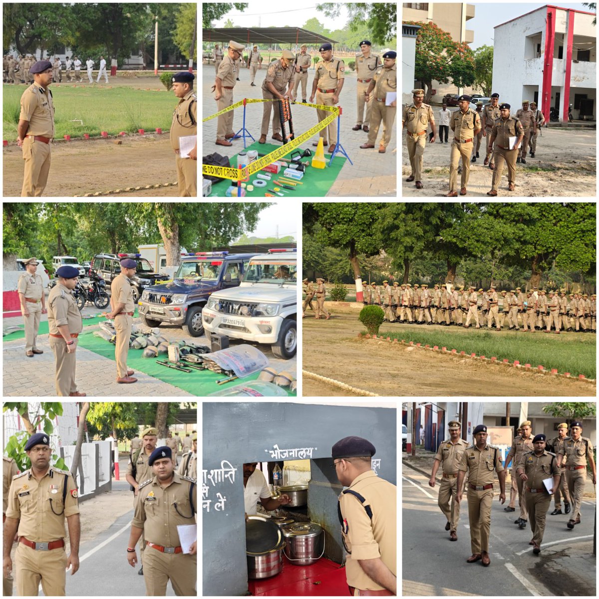 mainpuripolice's tweet photo. शुक्रवार परेड दिनांक 19.06.2026 जनपद मैनपुरी।

#SPMPI द्वारा रिजर्व पुलिस लाईन में परेड की ली गई सलामी ।

⏭️ शारीरिक व मानसिक रूप से फिट रहने के लिए पुलिसकर्मियों को लगवाई गयी दौड़ ।

⏭️ अनुशासन व एकरूपता बनाए रखने के लिए टोलीवार करवाई गयी ड्रिल की कार्यवाही।
 
परेड के तत्पश्चात पुलिस अधीक्षक महोदय द्वारा पुलिस लाइन मैनपुरी का निरीक्षण किया गया एवं साफ सफाई हेतु संबंधित को दिशा निर्देश दिए गए साथ ही महोदय द्वारा UP 112 , भोजनालय, यातायात कार्यालय,कंट्रोल रूम,शस्त्रागार,क्वार्टर गार्ड, परिवहन शाखा आदि का निरीक्षण किया गया।