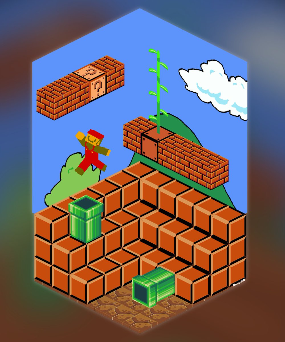 Hongddi_'s tweet photo. Super Mario Retro
#minecraft #blockbench #lowpoly #pixelart #supermario https://t.co/3OvY7UYRKY