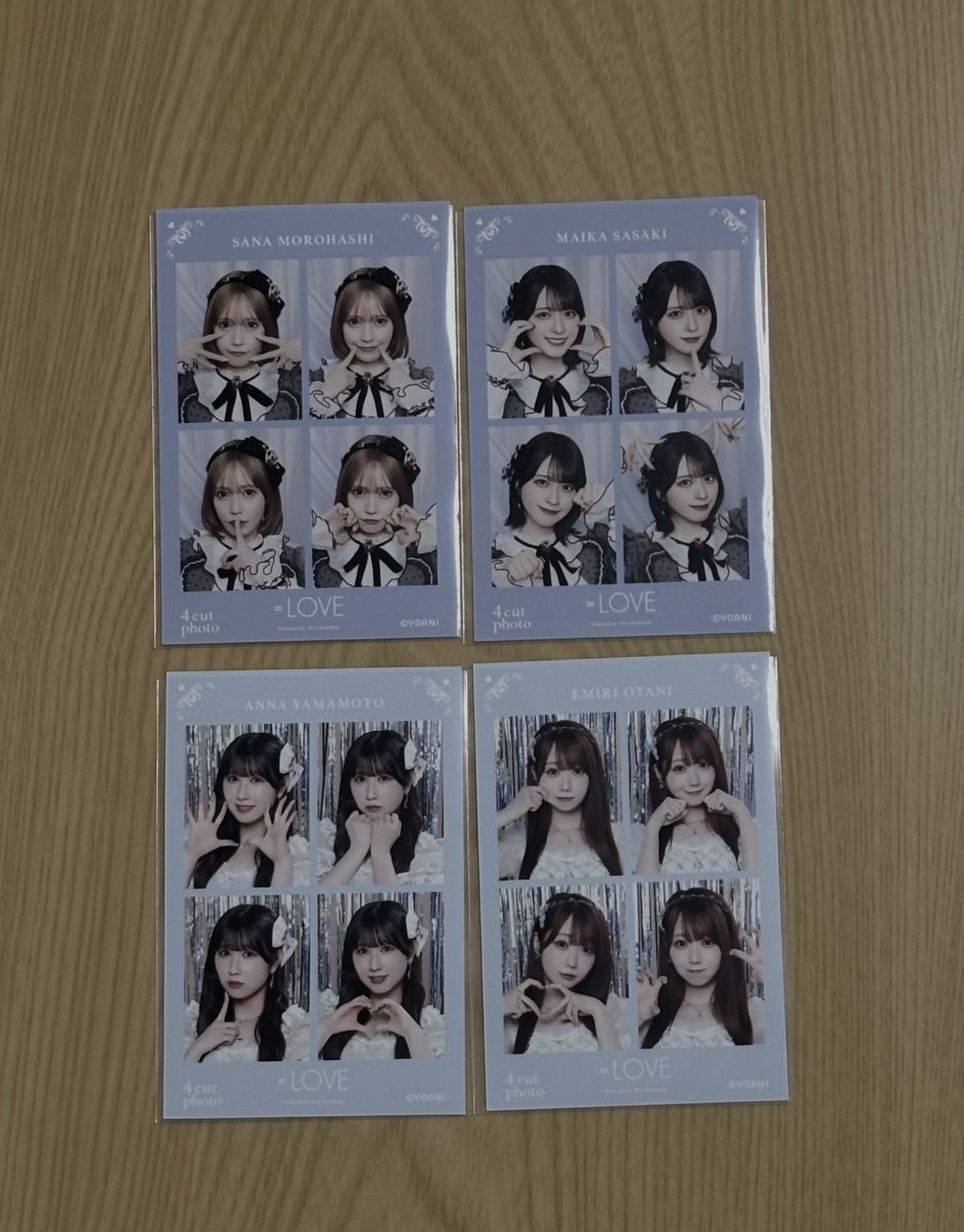 nyangel_37's tweet photo. イコラブ トレ ミニフォト IDフォト 4カット

【譲】画像参照

【求】野口＞髙松
内緒バナシ、ジャケ写＞その他

国立20、21で現地トレできる方！
お気軽にお声掛けください💭💕

#イコラブ
#イコラブトレ https://t.co/tc6NW0vuWY