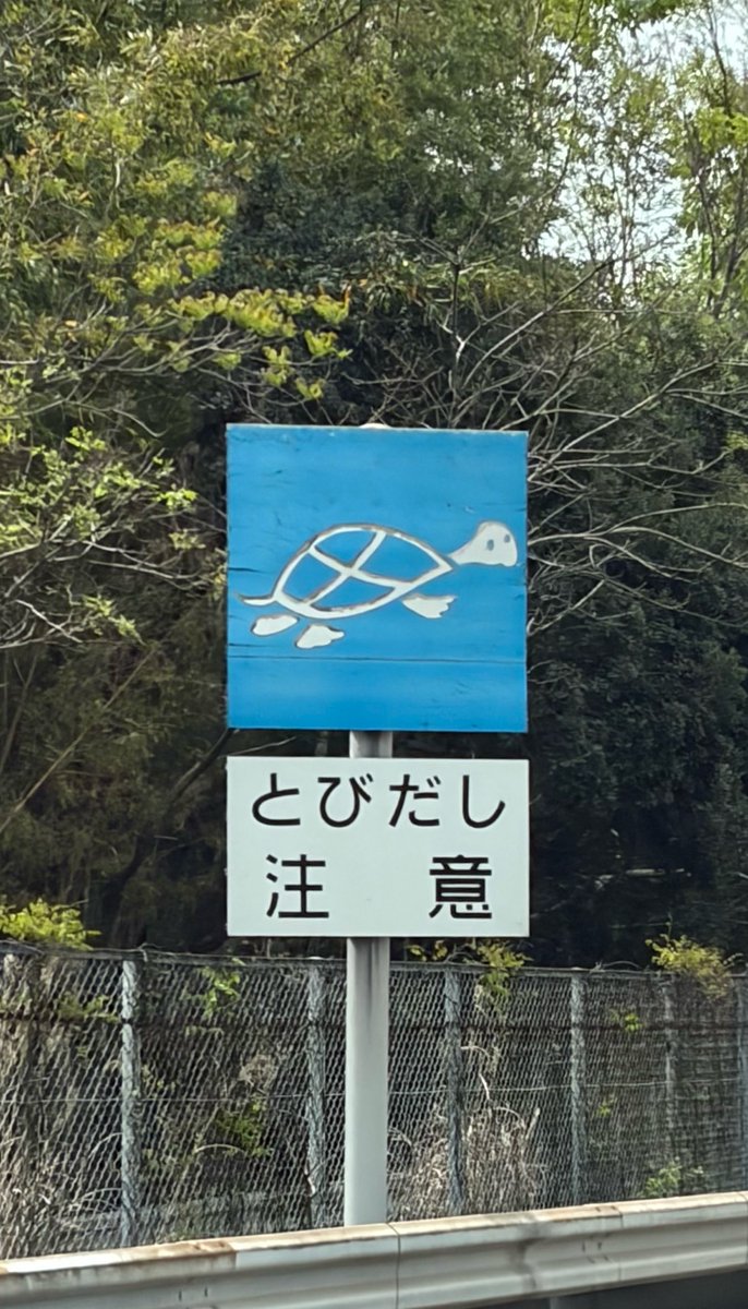 hex_otoku_info's tweet photo. この標識がどこにあるか分かった人はかなりの阪神高速マニアです。

それにしても、、、亀って飛び出す？のでしょうか…？🤔

#阪神高速おとく https://t.co/A4AVFGZrxh