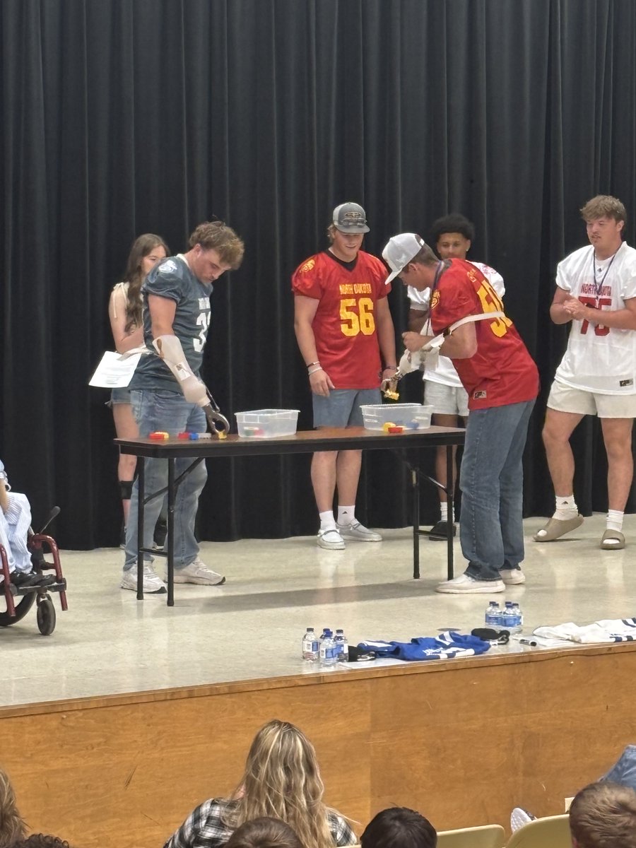 ndshrinebowl's tweet photo. Today Shriners Children’s along with some of our Shrine Patients talked to the players and shared their stories.   Players then interacted and participated in games put on by the Hospital crew and patients. https://t.co/5CTZ8lZ0be