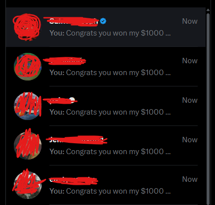 RealVinnyVH's tweet photo. Congratulations winners! I have sent you all DMs with instructions. 

Please use this money for something good! $200 is a lot of money.

(Did it this way so they don't get impersonated / begged for money)