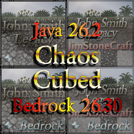 JimStoneCraft's tweet photo. John Smith Legacy 26.2 v3 Java

Bed &amp; Sign models, custom chains!
Cinnabar &amp; Sulfur blocks.
Big &amp; small Sulfur Cubes.

Updated GlowOres &amp; LightGUI packs.

Bedrock updated:-
John Smith Legacy Bedrock 26.30

See the changelogs for all the details.
https://t.co/NoIsoMem8Z
#Minecraft https://t.co/XkKWctcBtO