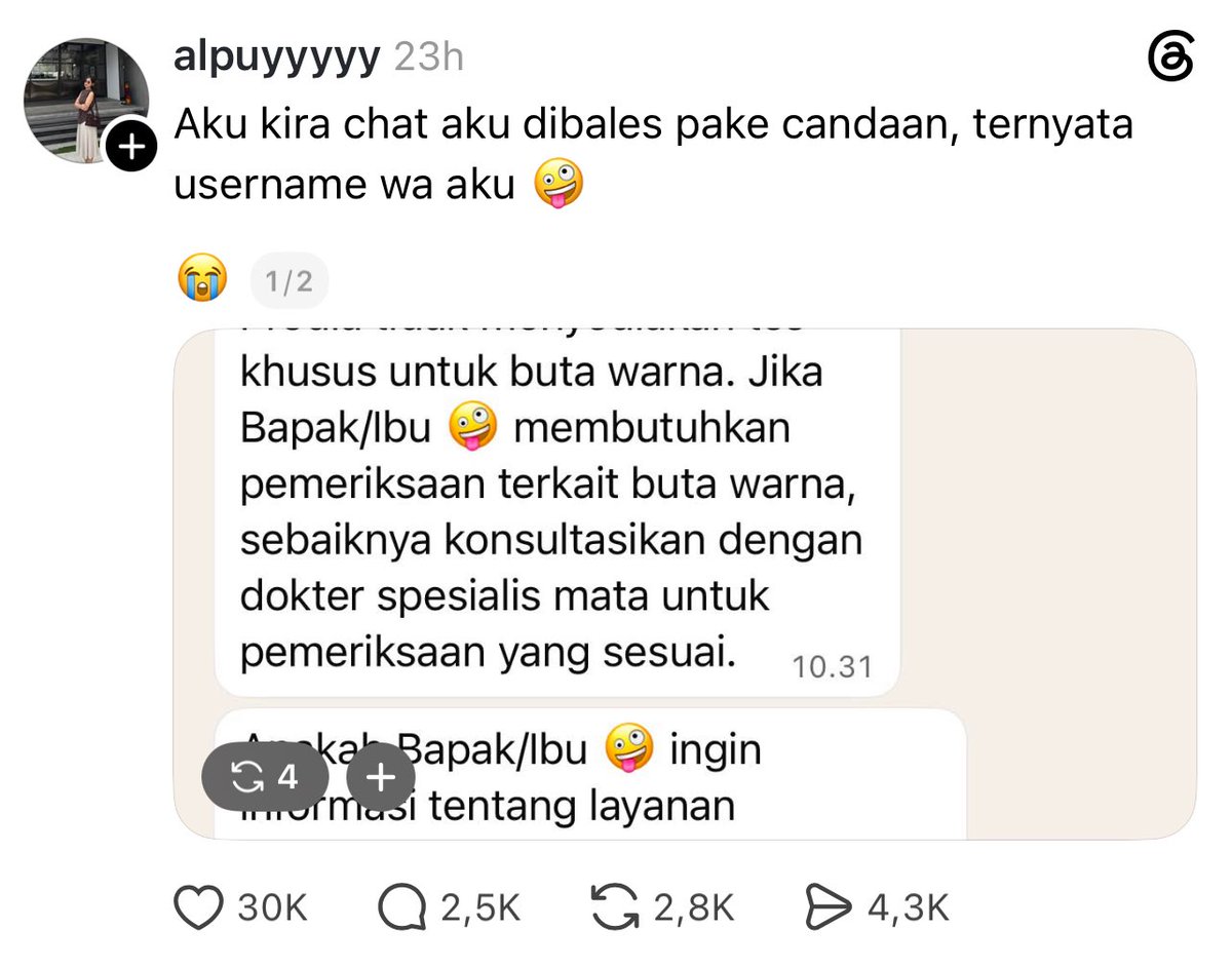 txtdarigajelas's tweet photo. siapa yang display name WA nya "🤪" juga? 😭 https://t.co/fwHIR2nOz4