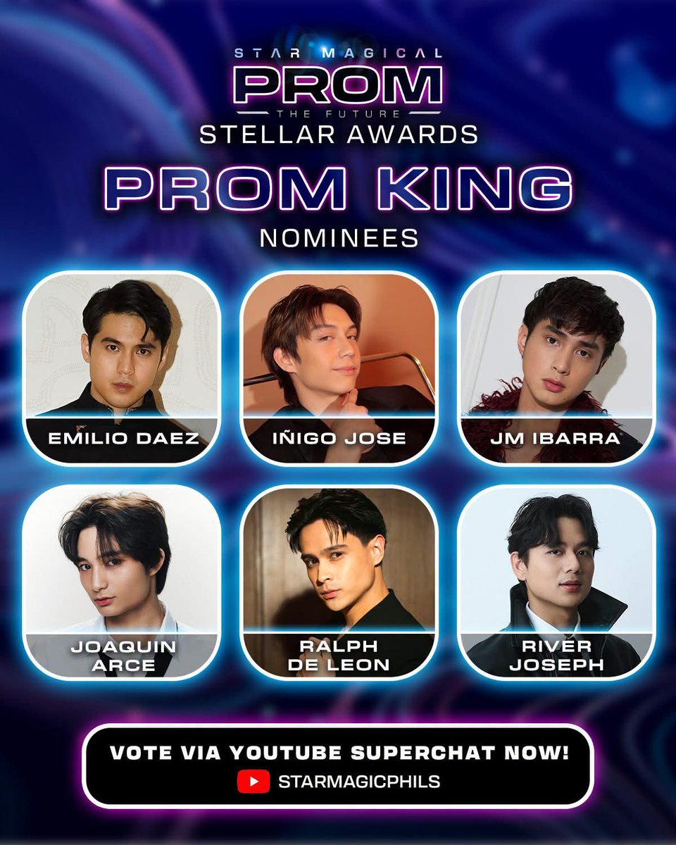 jmfyangunion's tweet photo. JMFYANG at #StarMagicalProm2026 

💛JMFYANG is nominated for Best Promposal
👑 JM is nominated for Prom King
👑 FYANG is nominated for Prom Queen

Let's show our love and support by casting our votes!

⚠️ IMPORTANT REMINDER: Before sending your Super Chat, make sure to include the CATEGORY and the NAME OF THE NOMINEE in your message. Only Super Chats with the correct keyword/entry will be counted as valid votes.

Example:
PROM KING- JM IBARRA
PROM QUEEN- FYANG SMITH
BEST PROMPOSAL- JMFYANG

✅ Double-check your entry before clicking BUY & SEND to ensure your vote is counted. 

Link: https://t.co/SnGRzJtnUc

#JMFyang