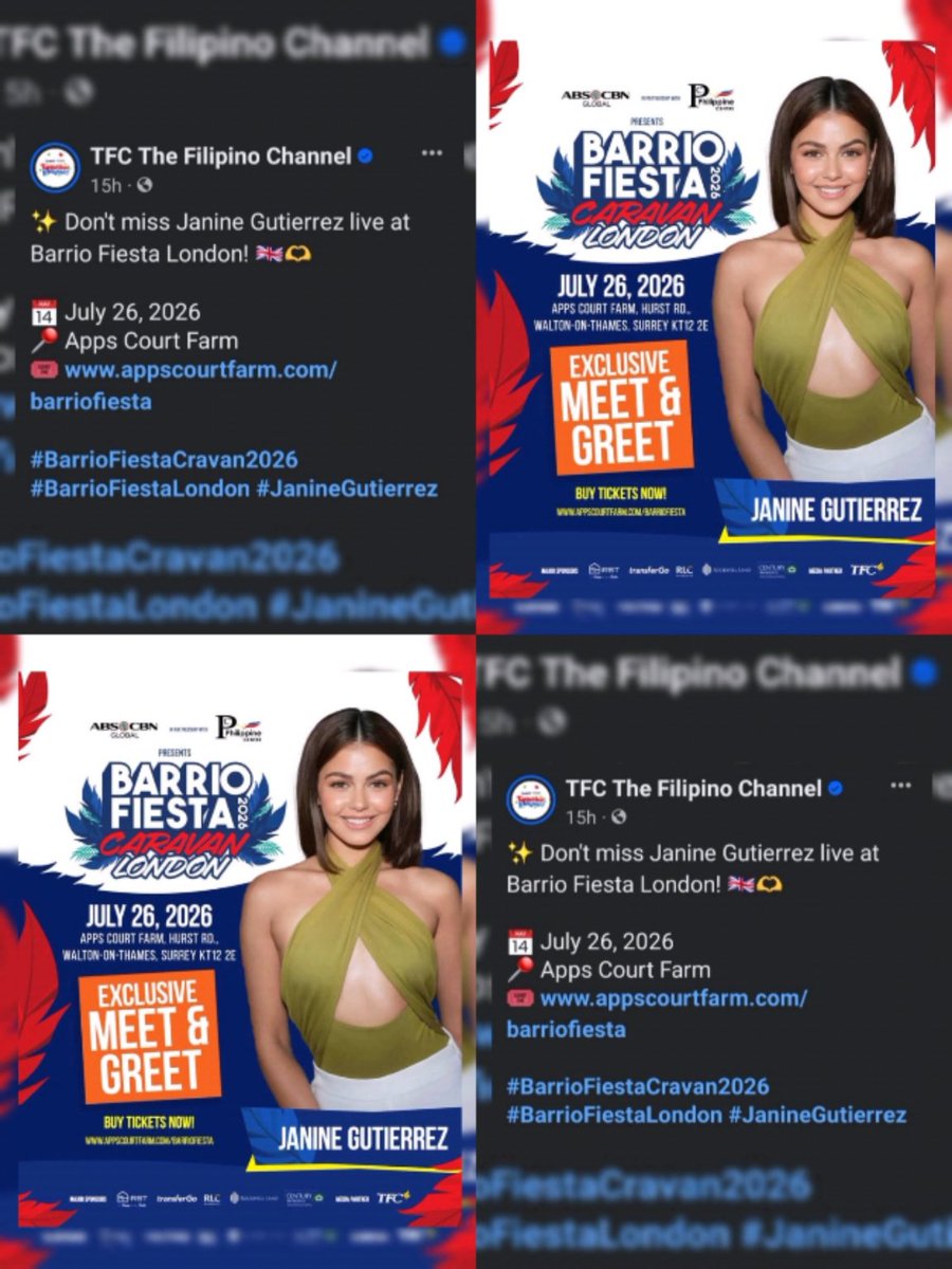 LoisaJema's tweet photo. ✨ Don't miss Janine Gutierrez live at Barrio Fiesta London! 🇬🇧🫶

📅 July 26, 2026
📍 Apps Court Farm
🎟️ https://t.co/j5F68o5FSs

#BarrioFiestaCravan2026 #BarrioFiestaLondon #JanineGutierrez

Thank you @KapamilyaTFC for Ms. @janinegutierrez #EchoNine ❤️

©️ https://t.co/11JUfsjz1W