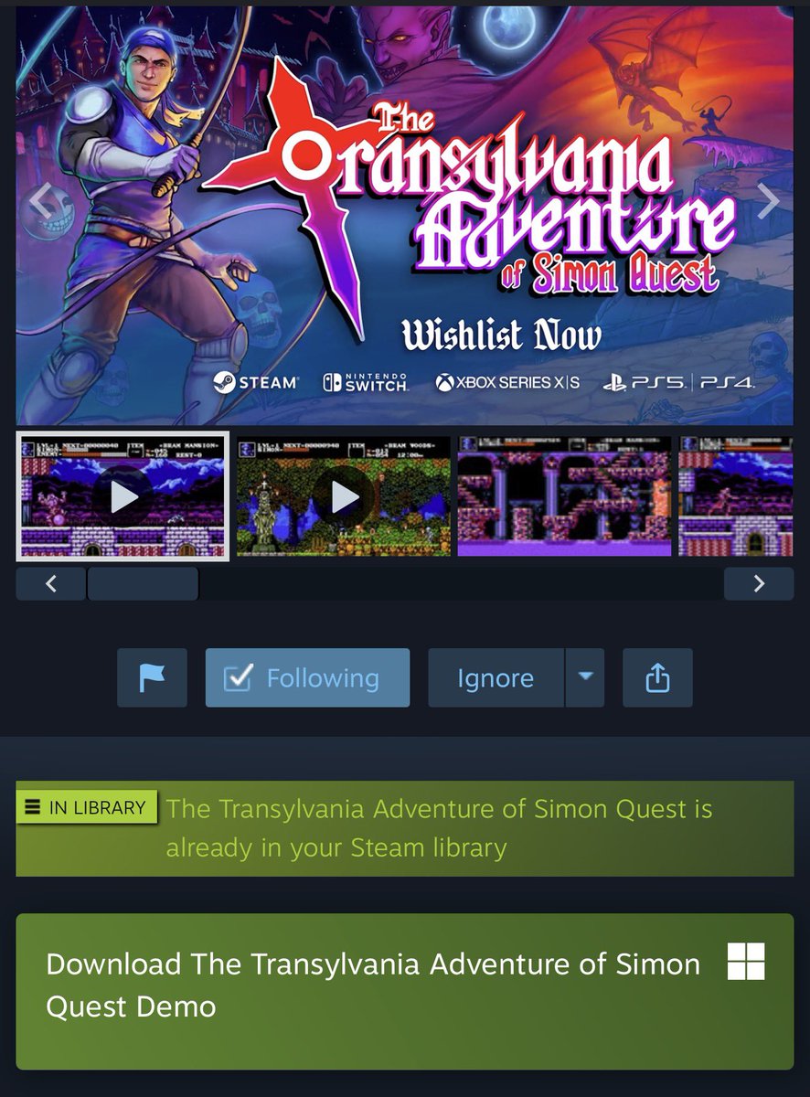 JustySilverman's tweet photo. Hey night owls, The Transylvania Adventure of Simon Quest demo is live NOW on Steam https://t.co/UHVdknRIN4