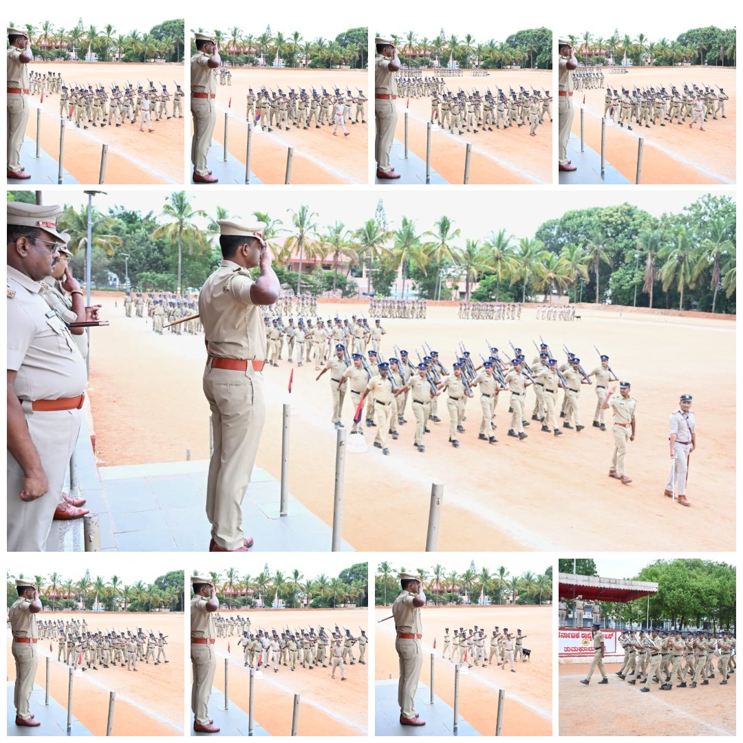 SPTumkur's tweet photo. ತುಮಕೂರು ಜಿಲ್ಲಾ ಪೊಲೀಸ್ ಕವಾಯತು ಮೈದಾನದಲ್ಲಿ ವಾರದ ಕವಾಯತನ್ನು ನಡೆಸಿ ತುಕಡಿಗಳಿಂದ ಗೌರವ ವಂದನೆ ಸ್ವೀಕರಿಸಿ, ತುಕಡಿಗಳ ಪರಿವೀಕ್ಷಣೆ ನಡೆಸಲಾಯಿತು. ಕವಾಯತಿನ ನಂತರ ಅಧಿಕಾರಿ ಮತ್ತು ಸಿಬ್ಬಂದಿಯವರುಗಳ ಕುಂದು ಕೊರತೆ ವಿಚಾರಿಸಲಾಯಿತು.
#TumakuruDistrictPolice
#WeeklyParade #ParadeInspection
#DarParadeGround #grievances
@venkatashok
@DspTumkur
@KarnatakaCops