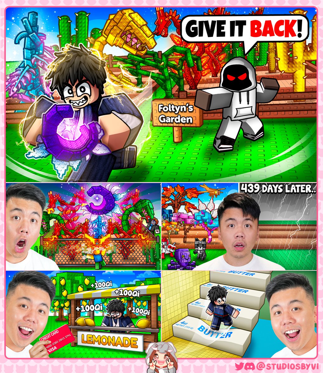studiosbyvi's tweet photo. My recent roblox thumbnails

🔁#Rt or ❤️#Fav are super appreciated!! 

Open for commissions!! 📬 (DM)

#ROBLOX | #RobloxDev | #robloxartㅤ https://t.co/QOfyt2NWMp