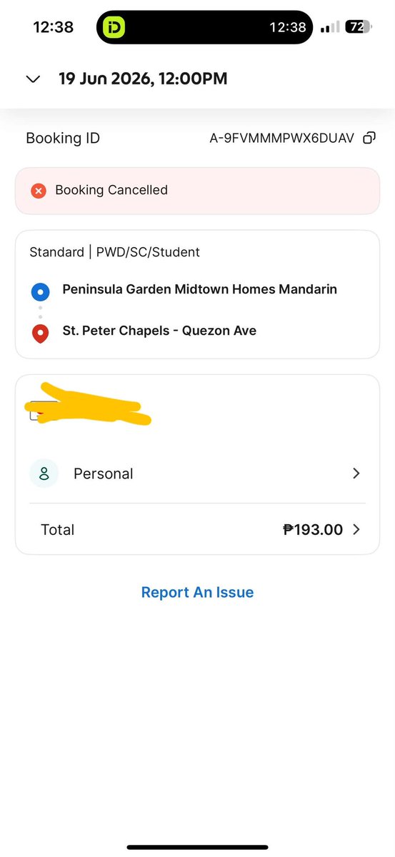 Meydiswe's tweet photo. ang lala ng grab 40mins after booking tyka mag cacancel ang driver. didn't even bother to answer the call! @grabph https://t.co/9Vw5Raj2ua