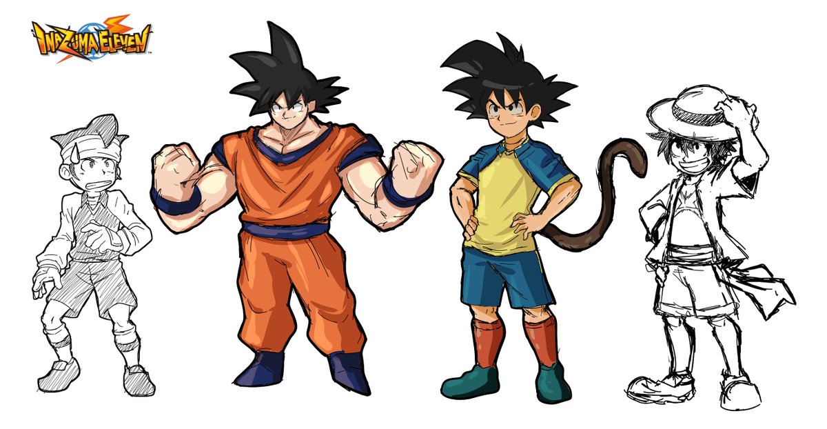 CAZADORX7's tweet photo. Dibujar a pesonajes famosos del Anime al estilo de Inazuma eleven, algunos mas sencillos que otros!
Aqui varios intentos que hice de Goku y uno de Luffy!
#inazuma https://t.co/5RjNZC07l4