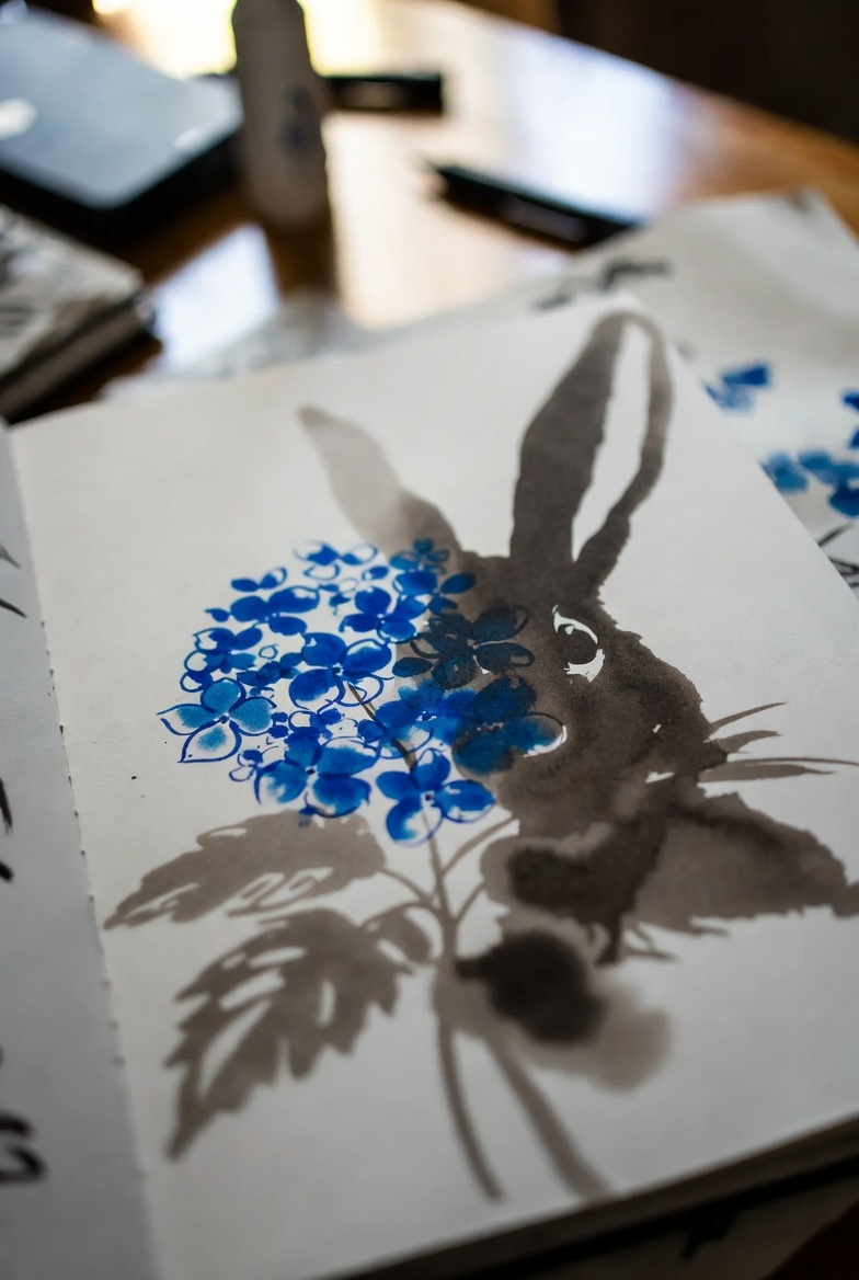 kasuhadraw's tweet photo. 紫陽花の淡い青混ざり再現しようとして
ペン入れたら一気に海みたいに広がった https://t.co/ELo6cxQZdY