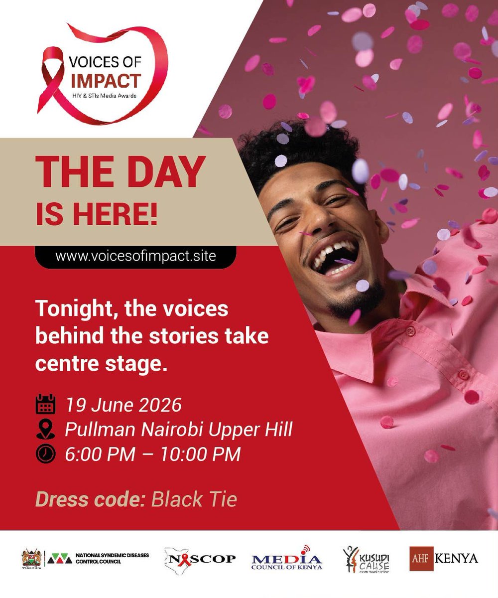 MianoJN's tweet photo. Tonight, we turn the spotlight on those who have shown immense courage and creativity in health advocacy. The awards are finally here! @nsdcc_kenya @ahfkenya #VoicesOfImpact #HIVAndSTIsMediaAwards https://t.co/r7PQ30EvZH