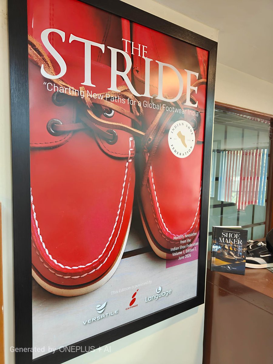 Indianshoefed's tweet photo. NOW RELEASED | THE STRIDE – June 2026 Edition
The June 2026 edition of THE STRIDE, the monthly newsletter of the Indian Shoe Federation (ISF), is now available.
Read exclusively on: https://t.co/n9AqHO2Eej https://t.co/TtBKcE7RBH
