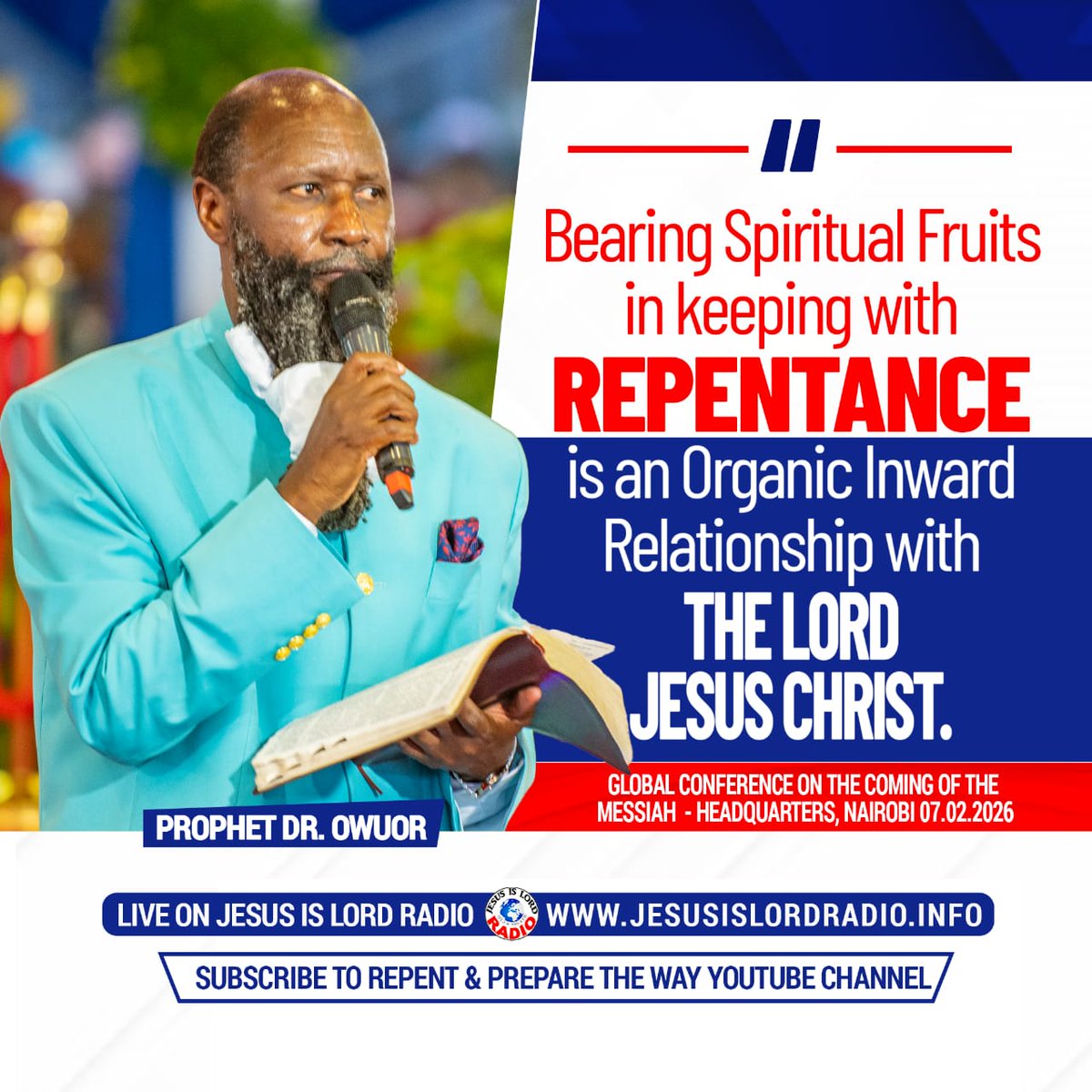 UK_Prepare's tweet photo. "The obligation of everyone is to bear fruit in keeping with repentance"
#HIVHealedRepentKenya https://t.co/yWhskx6vVJ