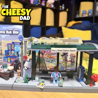 TheCheesyDad's tweet photo. 🚌 Public transit may not always arrive on time... but this build did. 😄

Had a great time building the @LUMIBRICKS_REAL  Graffiti Bus Stop. It's full of fun little details, and the working lights in the street lamp and bus stop canopy are the perfect finishing touch.

What's the first thing your eye went to?

🧱💙💛 #BuildEachOtherUp #LumiBricks #BrickBuilder