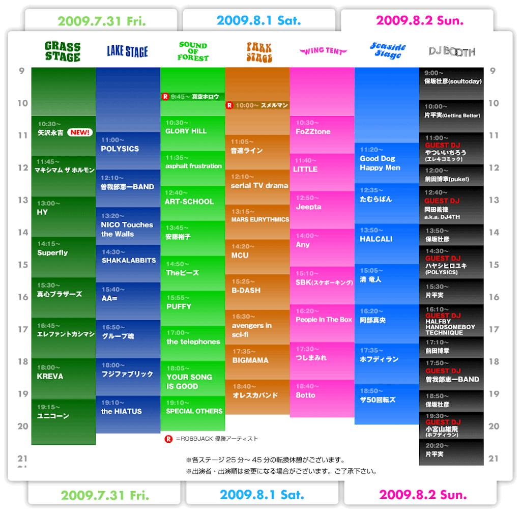 rinne_'s tweet photo. わたしは2009年に戻りたいよ 
ネットの拾い物だけど、このラインナップなんなのよ。
まじで忙しすぎて、ひたちなかミニマラソンだった。
本命アーティスト多すぎてTシャツ何枚持ってたかわかんない。何回着替えたんだろう。何歩歩いたんだろう。 https://t.co/9wlm3qgZwb