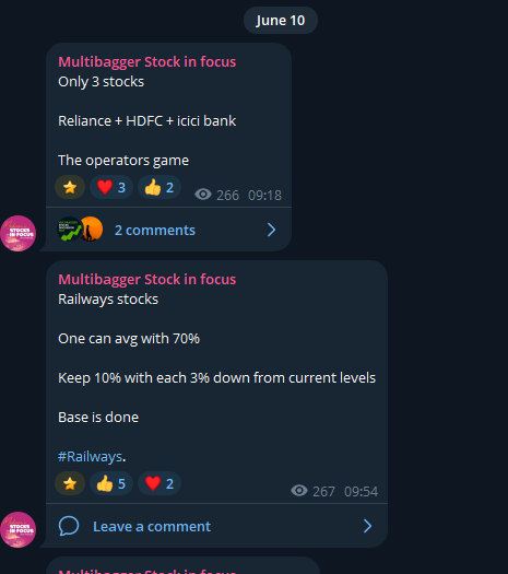 MadmanTrades's tweet photo. No one is talking about railways,
Already updated in the group on June 10
DYOA
#RailwaySector #BottomBuy #multibaggerStocks https://t.co/Z7C2ZCeuEs