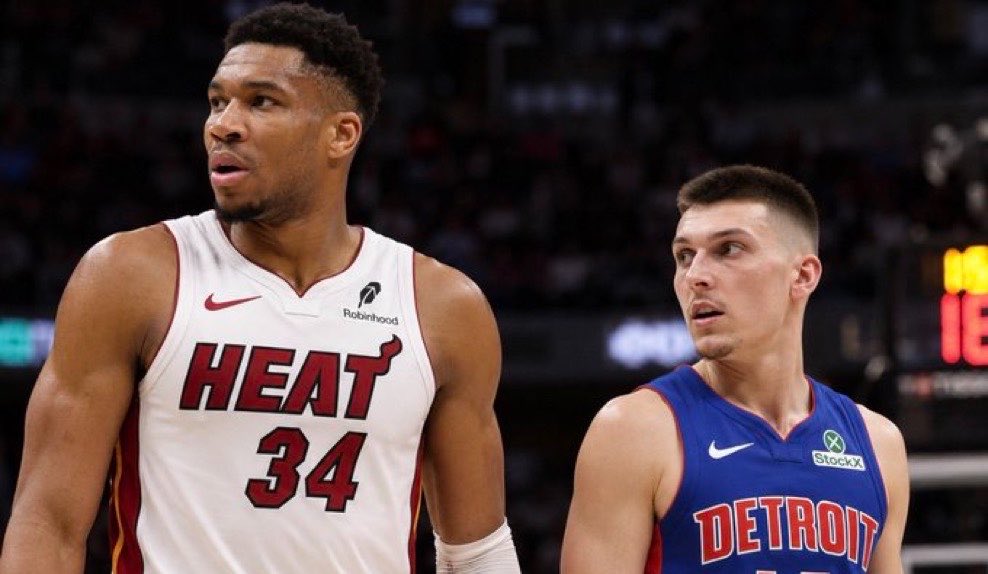 WadexFlash's tweet photo. Miami receives: Giannis Antetokounmpo and Bobby Portis

Detroit receives: Tyler Herro

Milwaukee receives: Kel’el Ware, Jaime Jaquez Jr, Nikola Jovic, Ron Holland, Caris Levert, a 2026 first-round pick (DET), a 2026 first-round pick (MIA), a 2031 first-round pick (MIA), a 2033 first-round pick (MIA) and draft swaps in 2029 and 2032 (MIA)

Get it finalized this weekend.