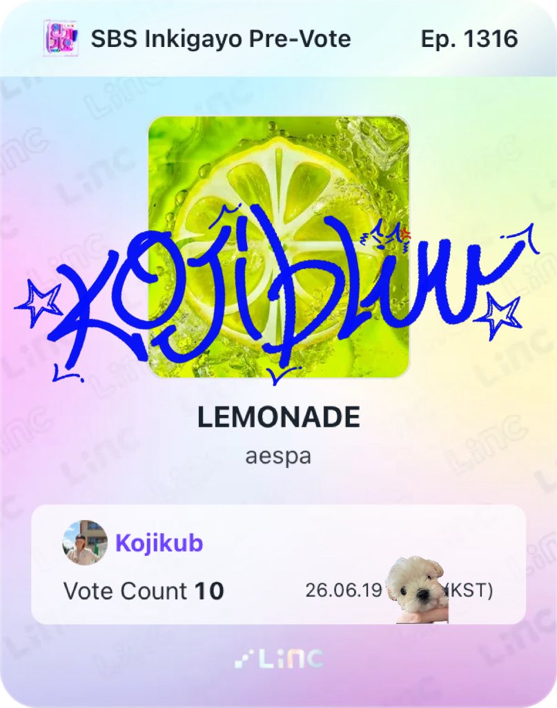 kojibluu's tweet photo. พิ้มายมาโหวตให้เอสป้ากันค่ะ วันนี้โหวตวันสุดท้ายมาทำให้เต็มที่เพื่อถ้วยที่ 2 กันเร็ว💪🏻

 🍋 PRE-VOTE SBS Inkigayo

➖แอป LiNC
🗓️ ปิดโหวตวันนี้ เวลา 21.59 น.‼️
➖ 10 โหวต/วัน ( สามารถดูแอดให้ครบจำนวน + ดูแอดจากแอป tin เพิ่มได้นะคะ )
🔗 https://t.co/MpYIWkeNx0

#วันนี้คุณโหวตให้aespaรึยัง