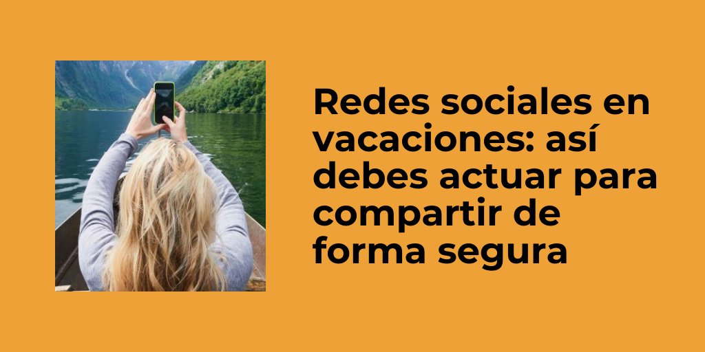 AEPD_es's tweet photo. Si vas a compartir contenidos en redes sociales durante tus vacaciones, hazlo de manera responsable.

🤔 Piensa antes de publicar
⚙️ Configura tu privacidad

Puedes consultar todos los consejos en: https://t.co/h7sGiaPoGf https://t.co/Ha7rhHnXIM