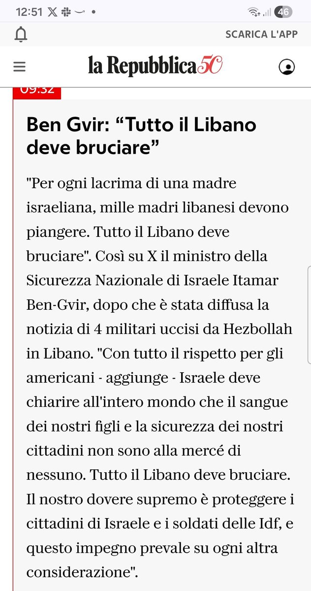 capitanharlock2's tweet photo. Un ministro  che parla apertamente  di #rappresaglia. Ma l'Europa  muta. Sta preparando  il millemilesimo pacchetto di sanzioni contro  Mosca. #vergogna 
#bengvir #libano https://t.co/R4lNGyIwEa