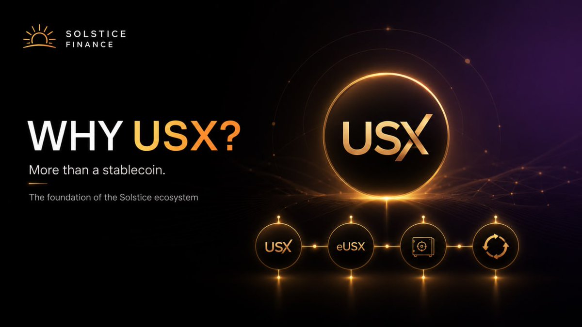 0xzerogang's tweet photo. A question I asked myself when I first found @solsticefi :

If USDC already exists, why create another stablecoin?

The answer is that $USX isn't trying to replace USDC.

It's designed to be the foundation of the Solstice ecosystem.

USX powers products like eUSX, YieldVault, and the Yield Looping Vault, creating opportunities that go beyond simply holding a stablecoin.

That's what makes it interesting to me.

Not just a dollar-pegged asset, but the base layer for an entire yield ecosystem
#USX #solstice