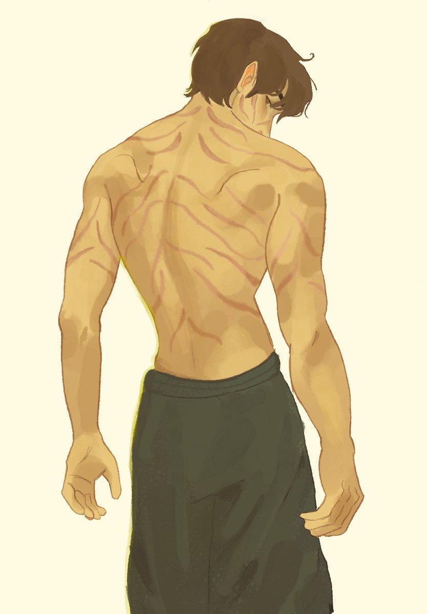 byunpudd1ng's tweet photo. #chanbaek 
hybrid tiger chanyeol who’s prince baekhyun’s personal guard 
his tiger stripes form as scars when he’s in his human form 🐯 https://t.co/s42rxuZnkM