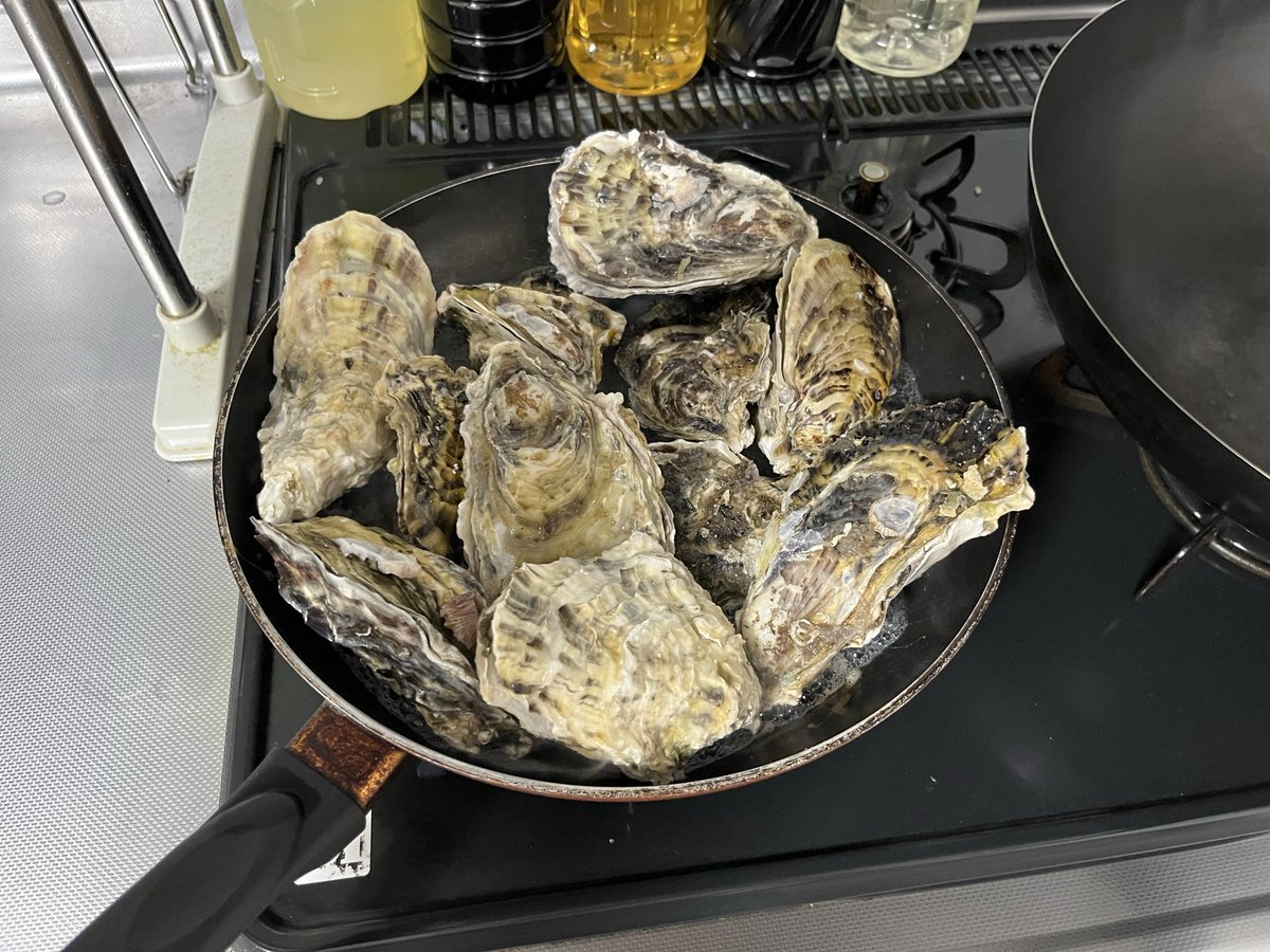 jun_raidar's tweet photo. 今夜のおつまみ。
『カキ蒸し』をいただきます。

乾杯！
お疲れ様でした。 https://t.co/v1QYUk4xNT