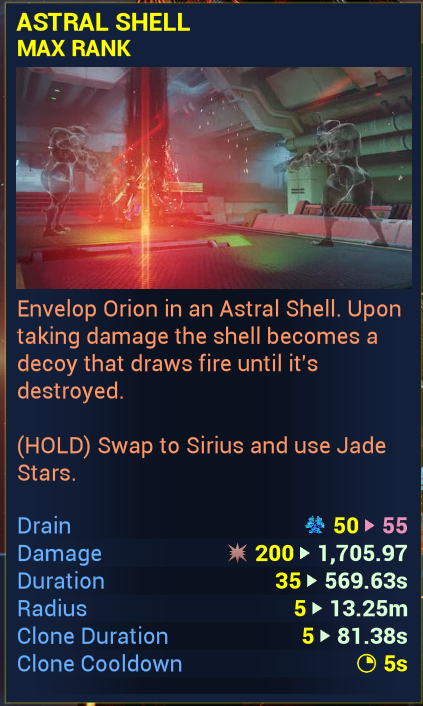 twtchmelon's tweet photo. @WarframeFlo holy sirius and orion durations https://t.co/gnC7M7LDB2