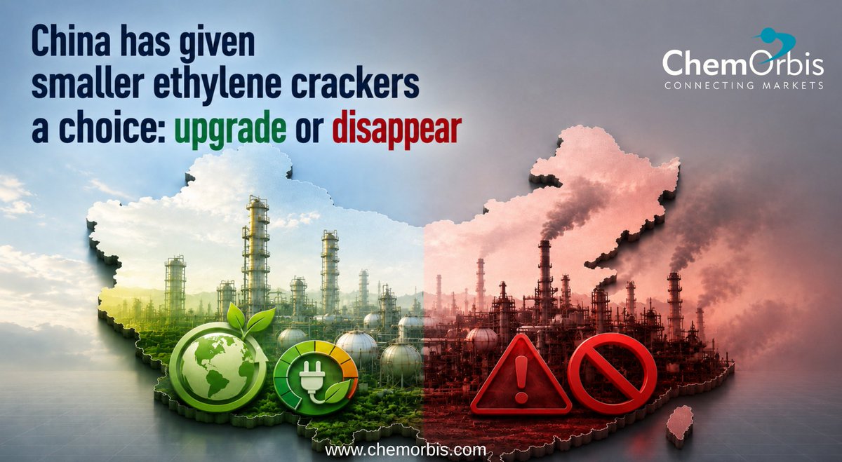 ChemOrbisTR's tweet photo. Şimdi asıl tartışmamız gereken konu şu: Çin'in yeni üç yıllık enerji verimliliği kampanyası, ülkenin petrokimya sektöründe kapasite rasyonalizasyonunu sonunda hızlandıracak mı — yoksa sağlanan teşvikler sayesinde küçük ölçekli krakerlerin büyük bölümü faaliyetlerini sürdürmeye devam mı edecek? 👀

🔗 Detaylı analiz: https://t.co/XxIh1uA4Xy

#Çin #etilen #petrokimya #olefinler #polietilen #rafineri #karbonsuzlaşma #enerjiverimliliği #ChemOrbis
