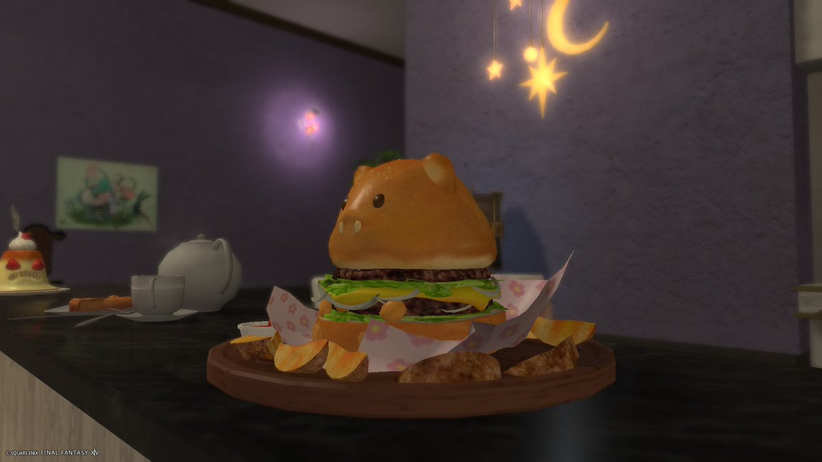 anju627's tweet photo. Mハウス当選🎉
新しく作ったバーカウンターにハンバーガー🍔置いたらめっちゃデカっ👀‼ https://t.co/ukXXqI4EJ2